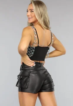 Transparante Diamanten Triangel Top