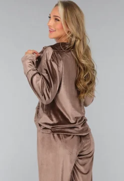 Velvet Taupe Wide Leg Two Piece