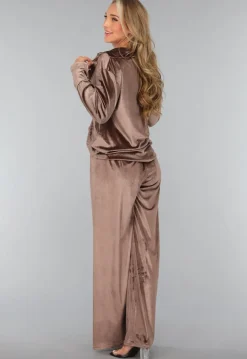 Velvet Taupe Wide Leg Two Piece