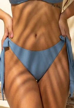 Verstelbaar As Blauw Bikinibroekje met Strikjes