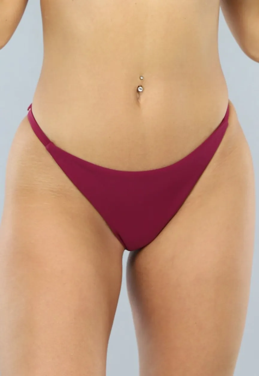 Verstelbaar Wijnrood String Bikini Broekje