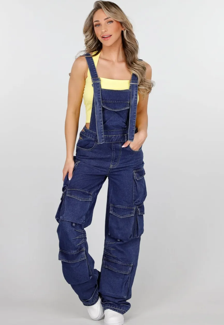 Verstelbare Cargo Tuinbroek met Baggy Fit