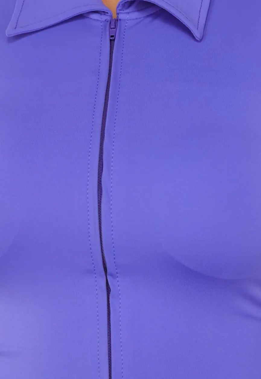 Violetblauwe Tennisdress met Kraagje