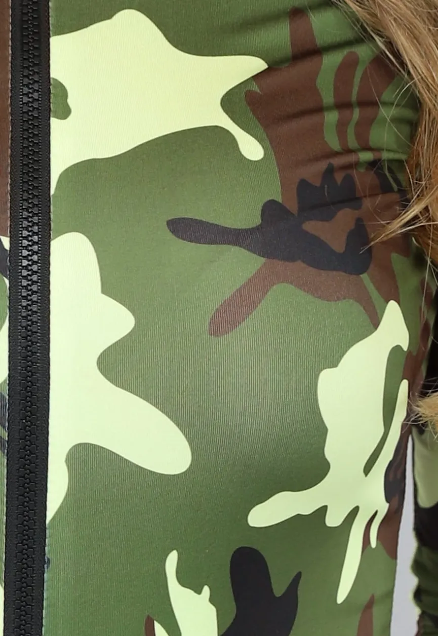 Vrouwelijk Army Leger Playsuit Kostuum