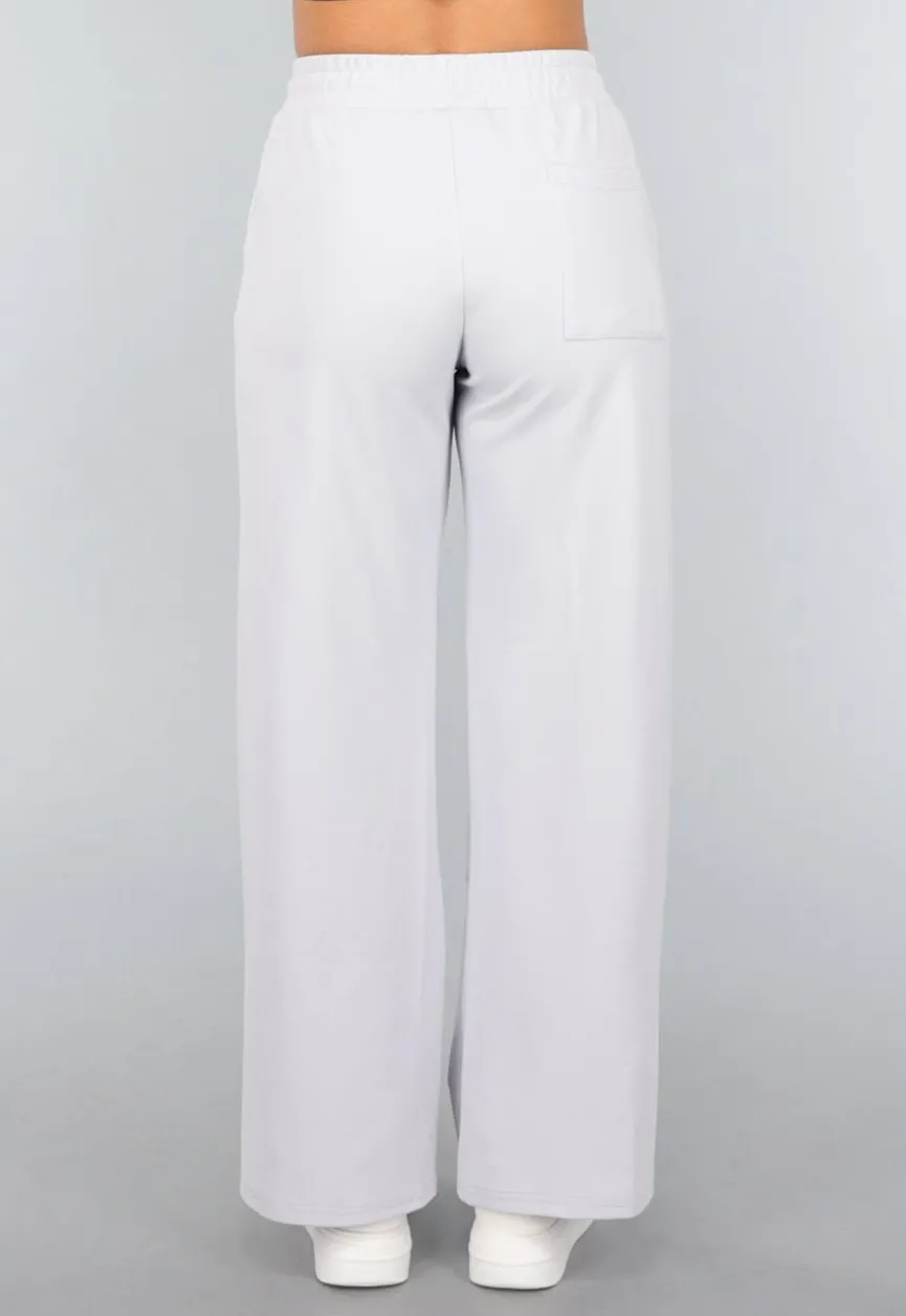 Wide Leg Joggingbroek in Lichtblauw