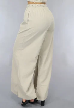 Wide Leg Linnenlook Broek