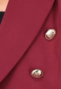 Wijnrode Button Blazer