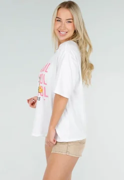 Wit Katoenen T-shirt met Aperol Print en Korte Mouwen