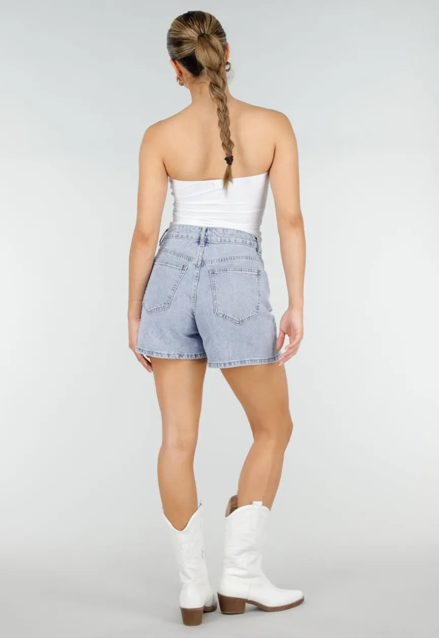 Witte Bandeau Top met Pads en Aansluitende Pasvorm