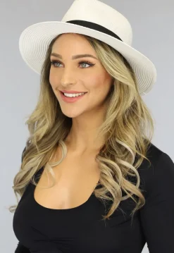 Witte Basic Strand Hoed