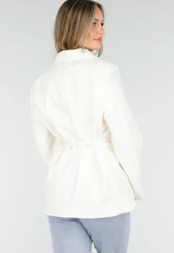 Witte Blazer met Ceintuur
