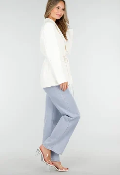 Witte Blazer met Ceintuur