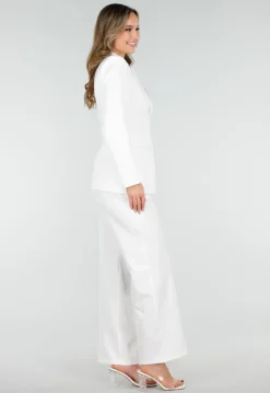 Witte Blazer met Gesp