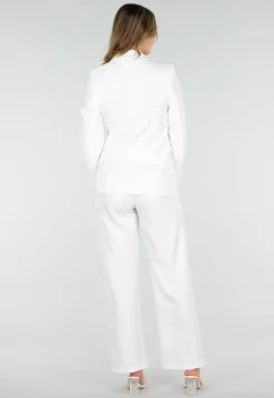 Witte Blazer met Gesp
