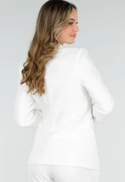 Witte Blazer met Gesp