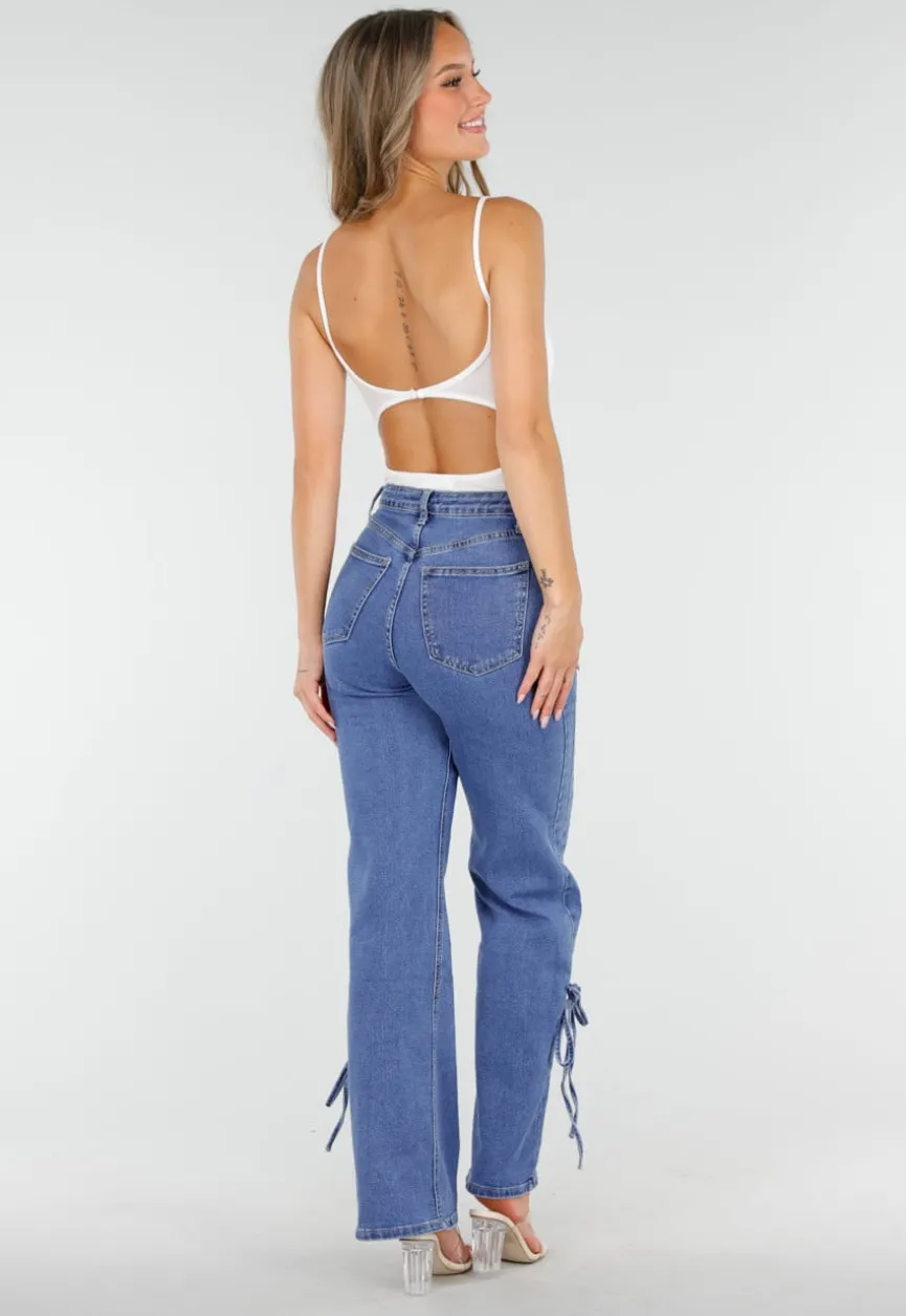 Witte Bodysuit met Spaghetti Bandjes en Pads