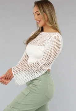 Witte Bolero met Wijduitlopende Mouwen