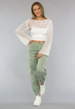 Witte Bolero met Wijduitlopende Mouwen