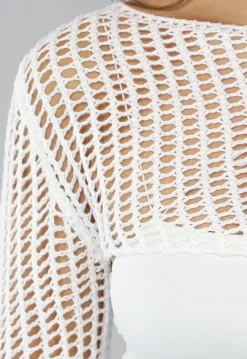 Witte Bolero met Wijduitlopende Mouwen