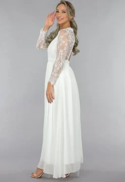 Witte Bridal Jurk met Open Rug