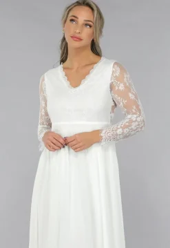 Witte Bridal Jurk met Open Rug