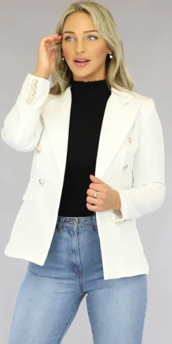 Witte Button Blazer