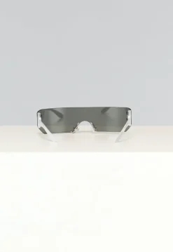 Witte Festival Bril met Spiegelglas