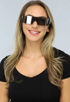Witte Festival Bril met Spiegelglas