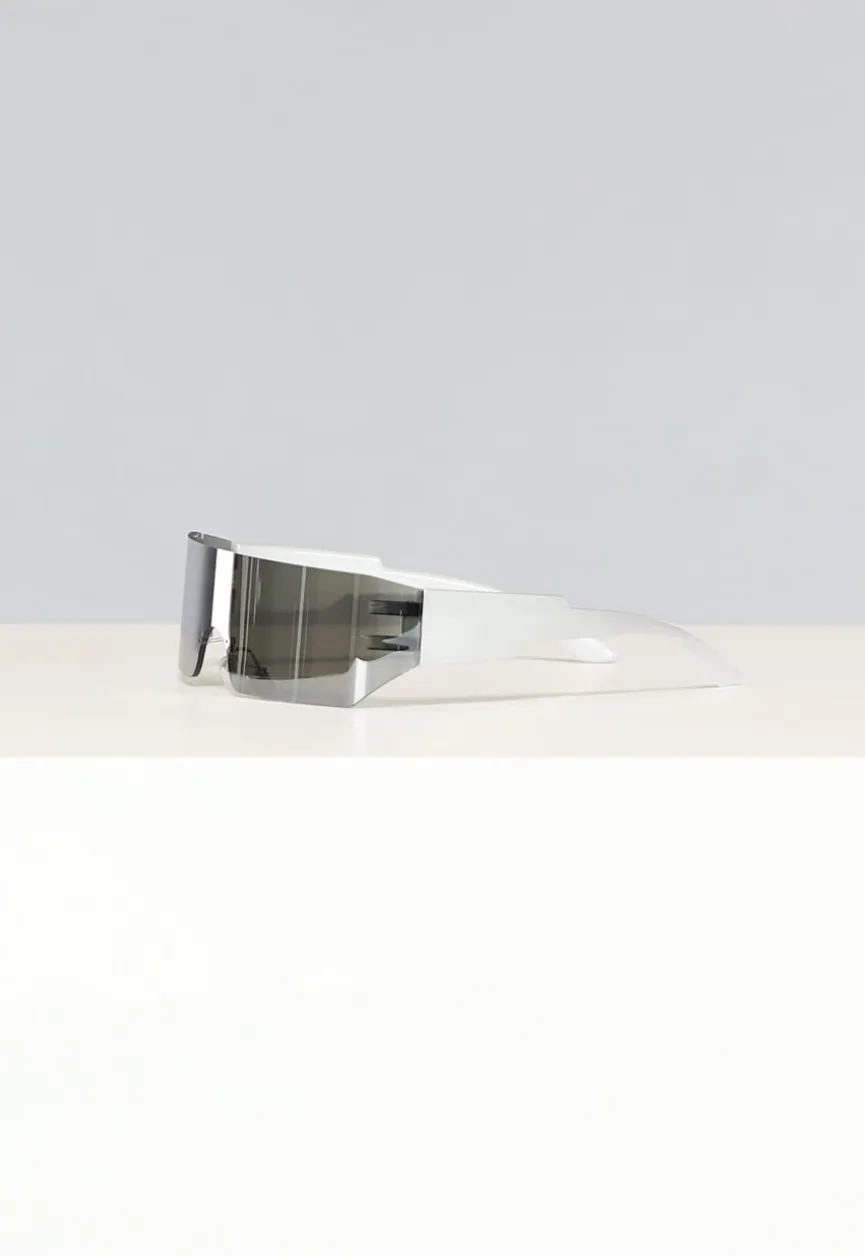 Witte Festival Bril met Spiegelglas
