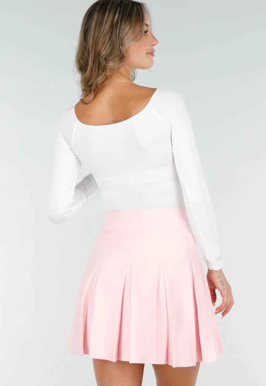 Witte Gedrapeerde Top met Overslag en Stretch