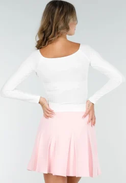 Witte Gedrapeerde Top met Overslag en Stretch