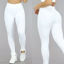 Witte Grove Rib Sport Legging met Scrunch