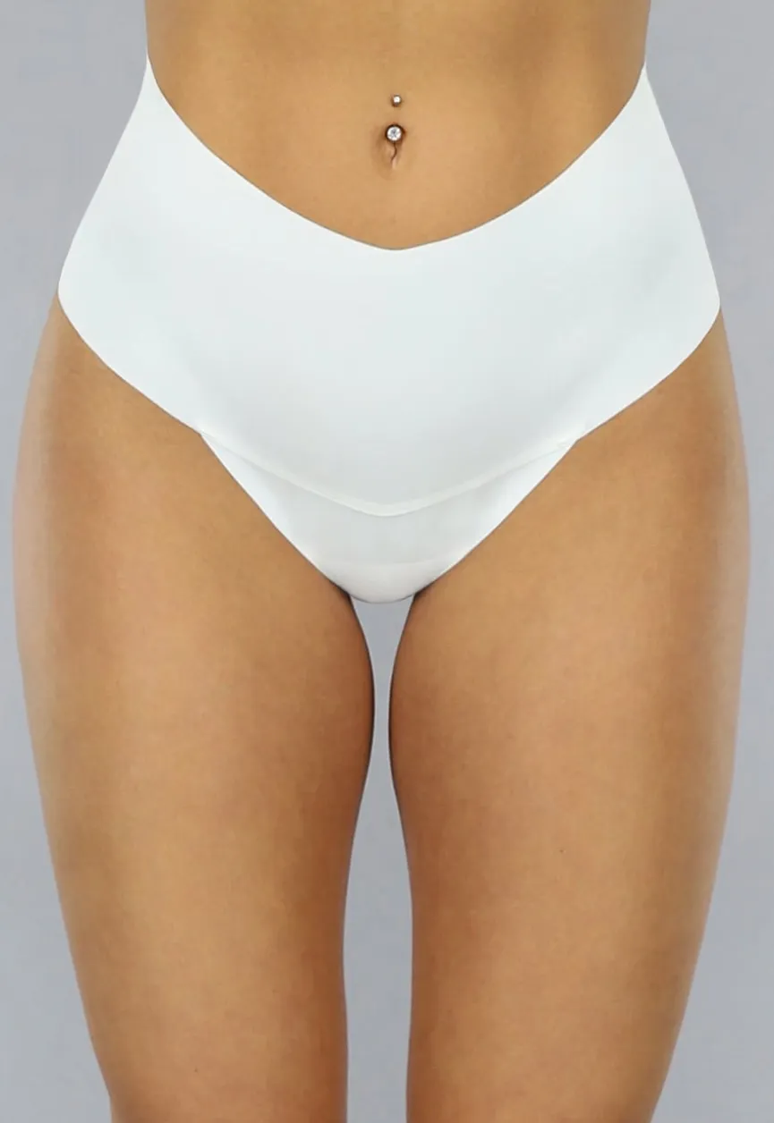 Witte Hoge Naadloze String