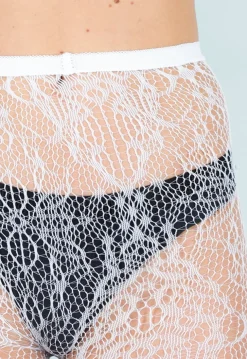Witte Kanten Fishnet Panty