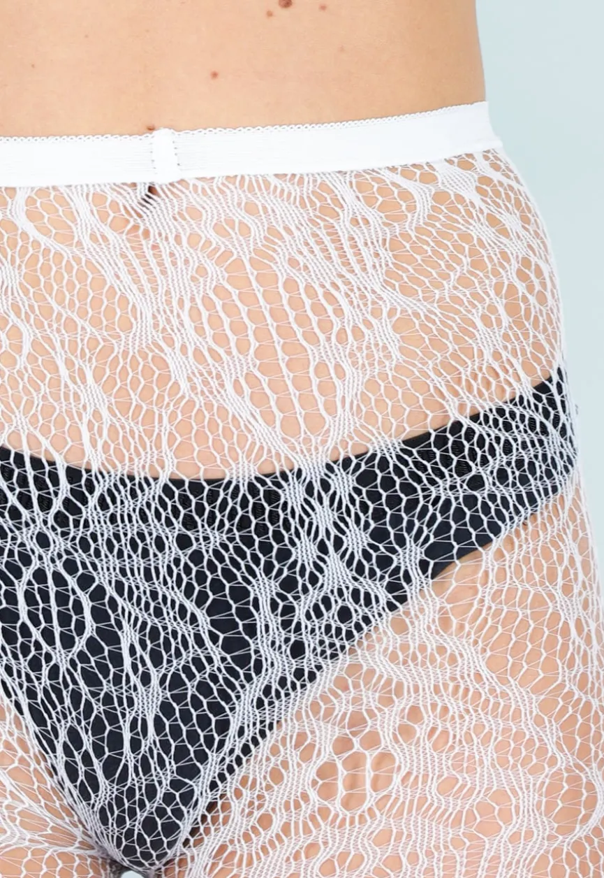 Witte Kanten Fishnet Panty