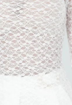 Witte Kanten Top met Splitten
