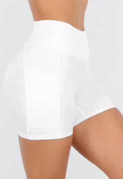 Witte Korte Sportlegging met Stretch