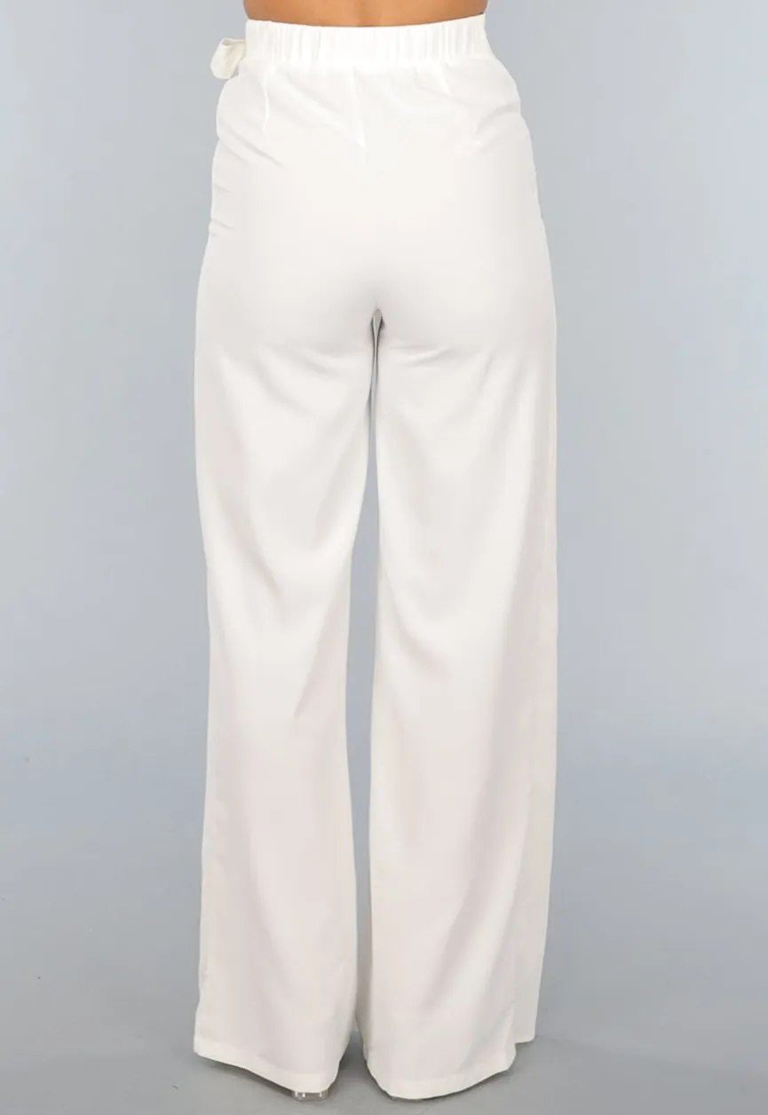 Witte Pantalon met Overslag