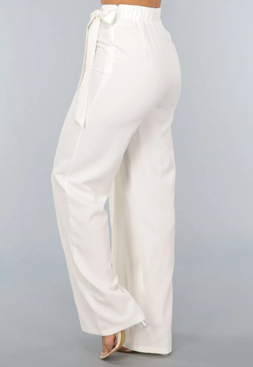 Witte Pantalon met Overslag
