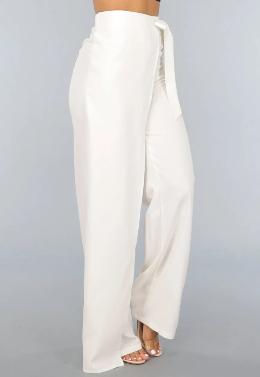 Witte Pantalon met Overslag