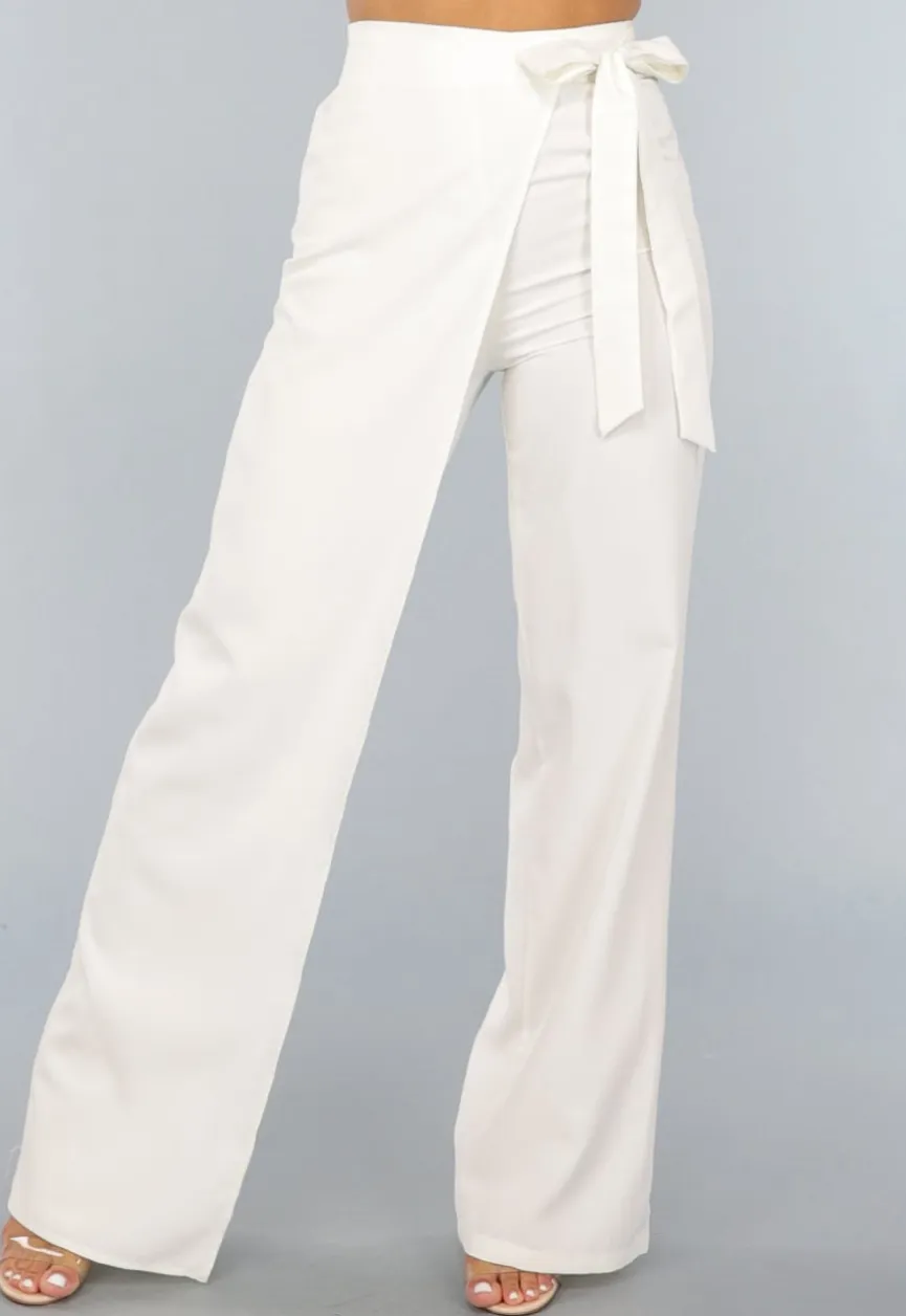 Witte Pantalon met Overslag