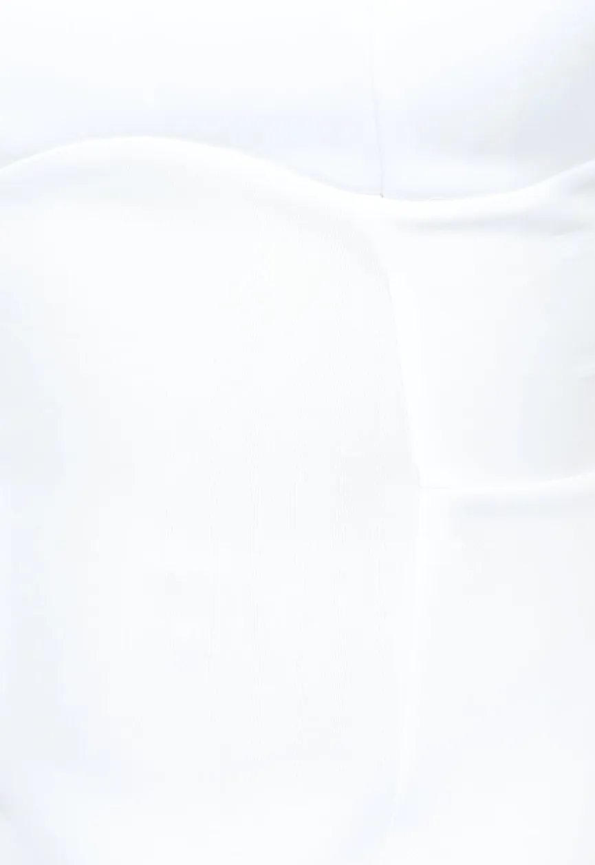 Witte Puff Jurk met Halter Hals