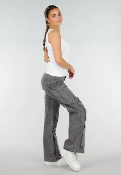 Witte Rib Tank Top met Glitters en Aansluitende Pasvorm