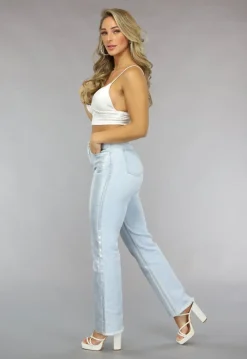 Witte Satin Look Crop Top met Spaghettibandjes