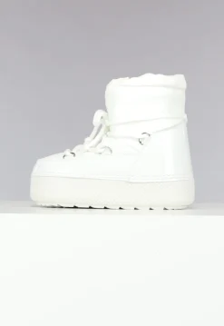 Witte Sneeuwlaarzen met Shiny Details
