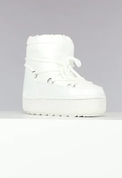 Witte Sneeuwlaarzen met Shiny Details