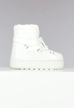Witte Sneeuwlaarzen met Shiny Details