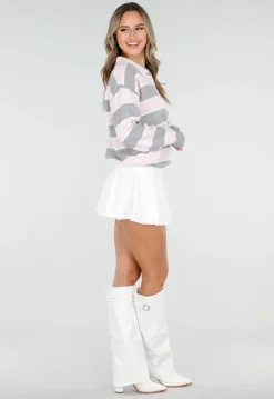 Witte Sport Skort met Binnenbroekje en Zakken