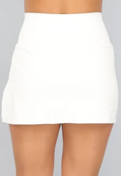 Witte Sport Skort met Split