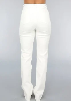 Witte Tall Jeans met Rechte Pijpen